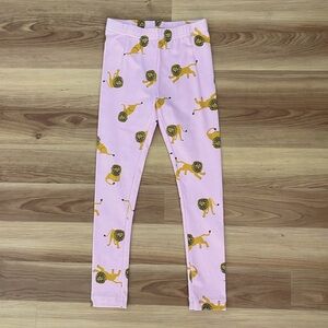 Hanna Andersson Pink Lion Leggings Size 120 6/7